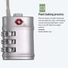 Portable Padlock TSA Customs Lock Smart Combination Lock Padlock with Steel Cable Customs Code Lock