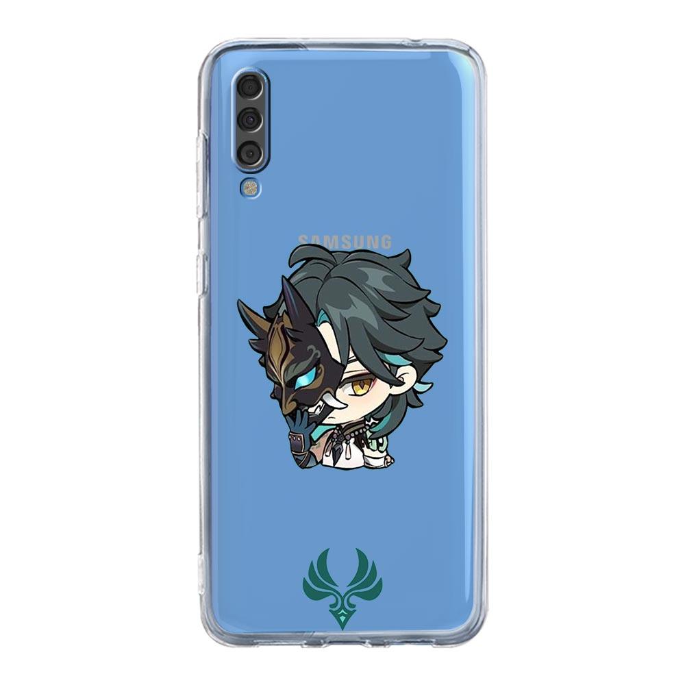 Phone Case For Samsung A14 5G A12 A22 A32 A34 A42 A52 A54 A50 A70 A72 A40 A20E A10S A20S A02S A04S Kawaii Cartoon Genshin Impact
