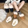 Winter Women's Plush Cotton Shoes Fashionable Women's Flat Shoes Leather Fur Integrated Women's Short Boots