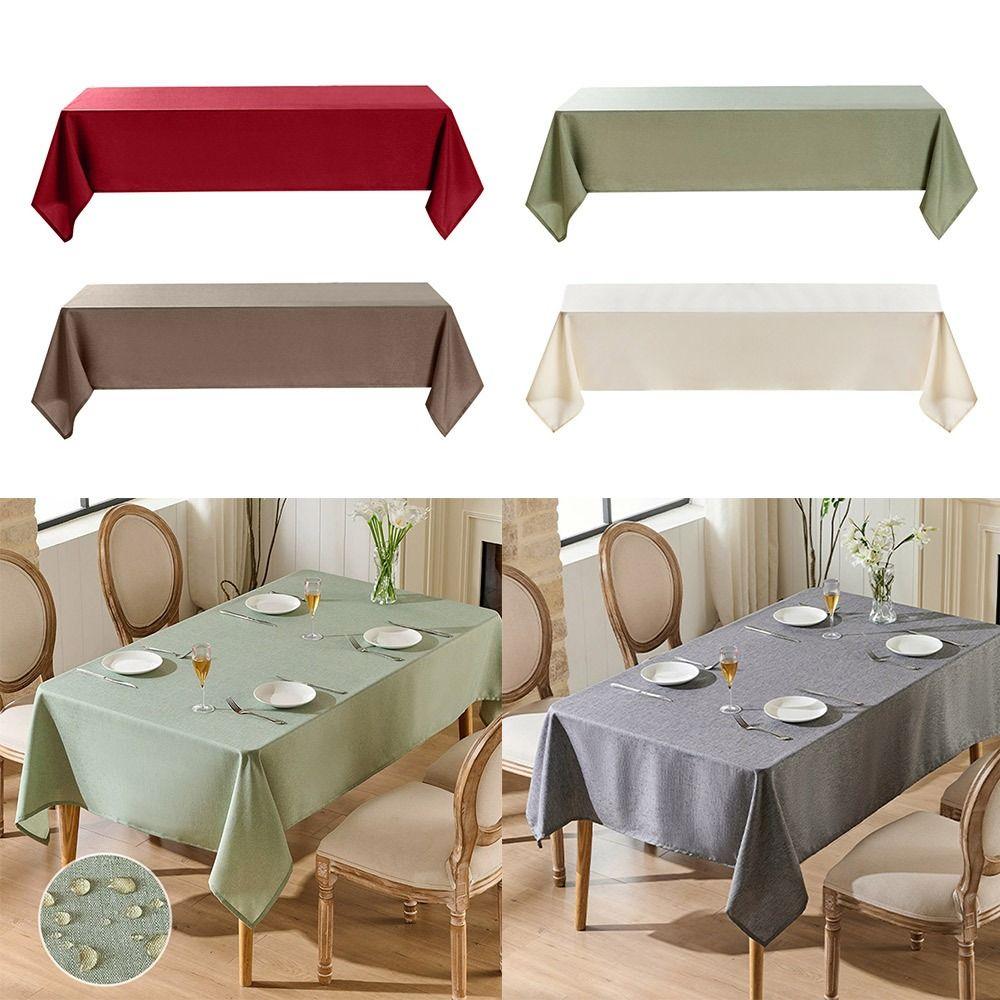 Waterproof Rectangle Table Cloth Anti-Shrink Soft and Wrinkle Resistant Washable Farmhouse Tablecloth Table Cabinet Cover Cloth