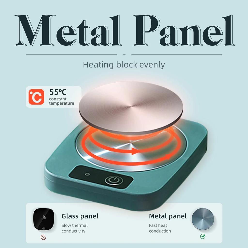 Электрическая подогреватель кружки Молочный чай Вода Нагревательная подставка Подогреватель чашки Греющий коврик Постоянная термостатическая подставка Низкая мощность Дом Офис Подарок