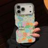 Свежий и Милый Чехол для Apple 17 Pro Max и iPhone 16: Мелкий цветочный узор с точными вырезами, Алмазная рамка, Дизайн «два в одном»