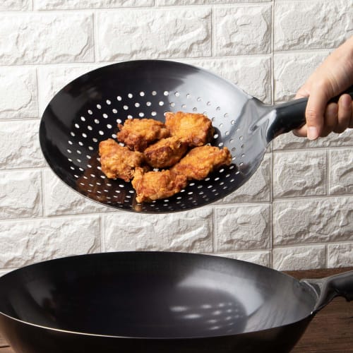 Endo Shoji Commercial-Grade Perforated Peking Pot, 24cm, Iron, Made in Japan, APK17024