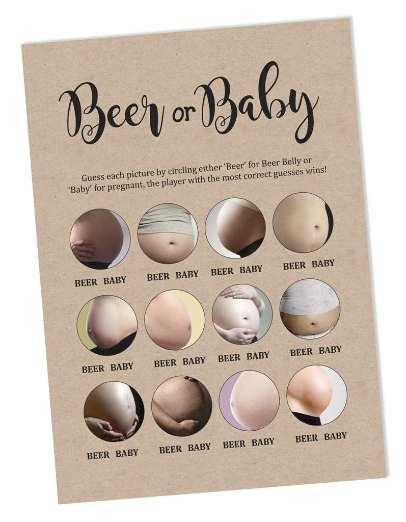 Inkdotpot Пиво или детские деревенские игры Товары для вечеринок Карточки с заданиями Идеи игр для детского душа Гендерно-нейтральные игры Это мальчик или