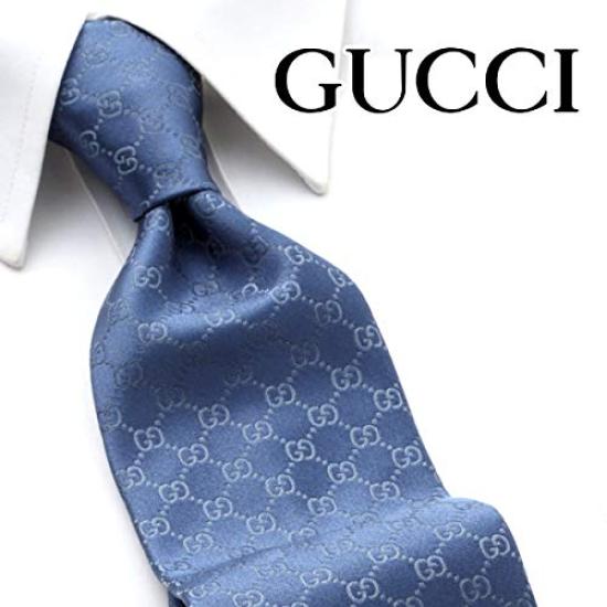 Gucci Темно-синий галстук с узором GG GUJ-827 [Б/У]