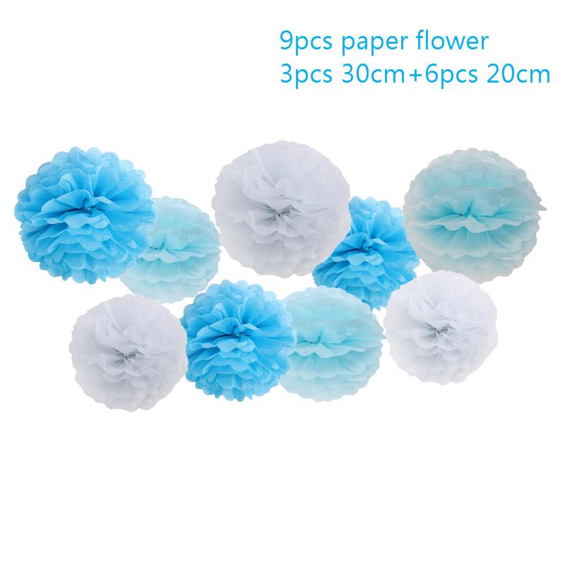 1 год Мальчик День рождения Первый день рождения Baby Shower Мальчик Украшения Синие латексные шары Набор конфетти Украшения для дня рождения Дети