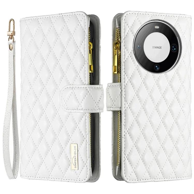 BF Style-15 для Huawei Mate 60 Pro/Mate 60 Pro кожаный чехол с карманом на молнии и подставкой для телефона