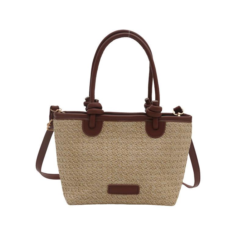 Street Style Woven Basket Bag With Soft Structure For Summer Outings