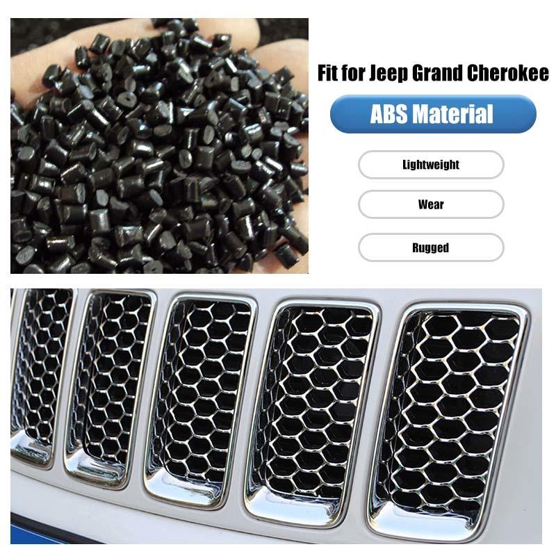 ABS Car Grille Cover Decoration Stickers  For Jeep Grand Cherokee 2014-2016 Car Exterior Accessories