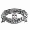 CAPTAIN QUARTERS Sign Maritime Ship Boat Plaque For Home Office Decor