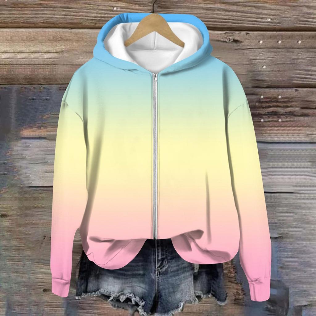 Куртки женские с длинным рукавом на молнии с принтом верхняя одежда повседневные куртки