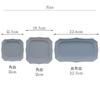 EAST table Rectangular Matte Gray Plate, 22.5cm, Classic,