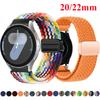 Магнитный ремешок 20 мм 22 мм для Samsung Galaxy Watch 7/6/Classic/5/4/3 Плетеный нейлоновый ремешок-петля для Huawei Watch 4/3/GT 5 4 2028