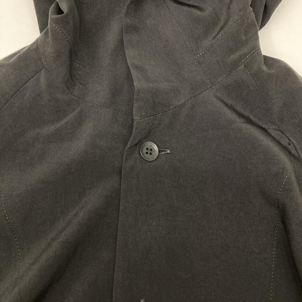 Yohji Yamamoto [Excellent Condition/25% Stainless Steel] Collections FP-D66-500 TA/PE CREPE DE CHINE HOODED DRESS Dress 2 blackUsed