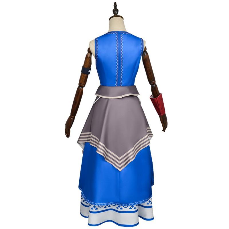 Halloween Witch Cosplay Dress Set Witcher 3 Keira Role Play Outfit Party