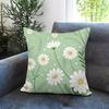 Mint green fresh background Cushion Cover Comfortable Reversible Pillow Cover Ideal for Car Sofa Bedroom  Beyond