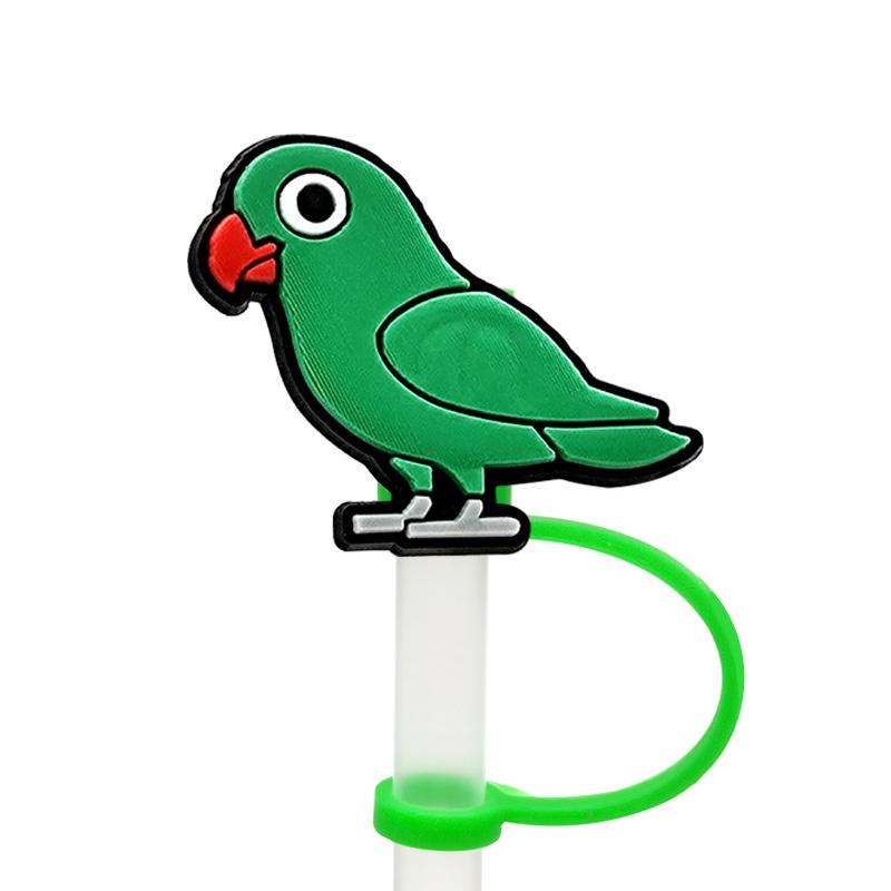 Straw Cover  High Quality Silicone Oceans Animal Reusable Dustproof Fishing Straw Toppers Covers for Cup Accessories