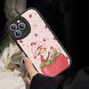 Мультяшная Девочка S-Клубника S-Клубничный Торт Для IPhone 16 15 14 13 12 11 Pro Max Plus Ударопрочный Кожаный Мягкий Чехол для Телефона