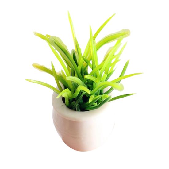 Мини-модель растения Масштаб 1/12 Домики для кукол Растения Реалистичные Микропластиковые горшки для домиков кукол Садовые аксессуары Сказочный сад Декор патио Миниатюрный