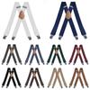 Heavy Duty Men's Suspenders 3.5cm Wide Trouser Straps Belt Elastic Trouser Braces  Wedding Party
