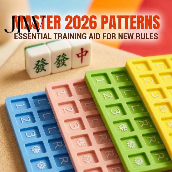 Mahjong Strategy Practice Tool 1/4Pcs 3D Printed Board, Solo Trainer with RLO Charleston Beginner Guide & 24 Slots, American Training Aid for