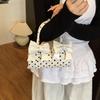 Женская сумка-клатч в корейском стиле, красная бабочка в горошек, новая мода, изысканная ПУ кожа, сумка на плечо с молнией, трендовая универсальная сумка через плечо