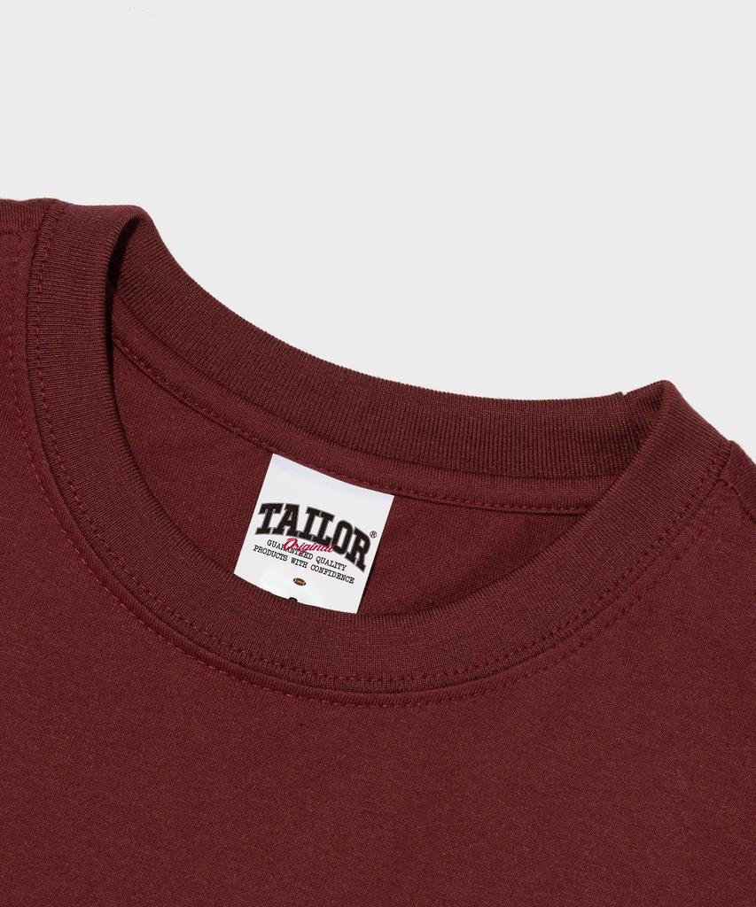 TAILOR STUDIO Футболка с коротким рукавом Taylor Check с арочным логотипом (Вино)