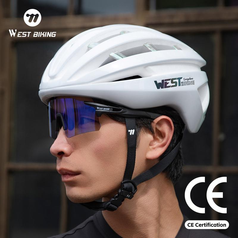 WEST BIKING Сертифицированный CE Велосипедный шлем Ультралегкий Интегрированное литье Профессиональный шлем для шоссейного велосипеда Унисекс Регулируемый Велосипедный шлем безопасности