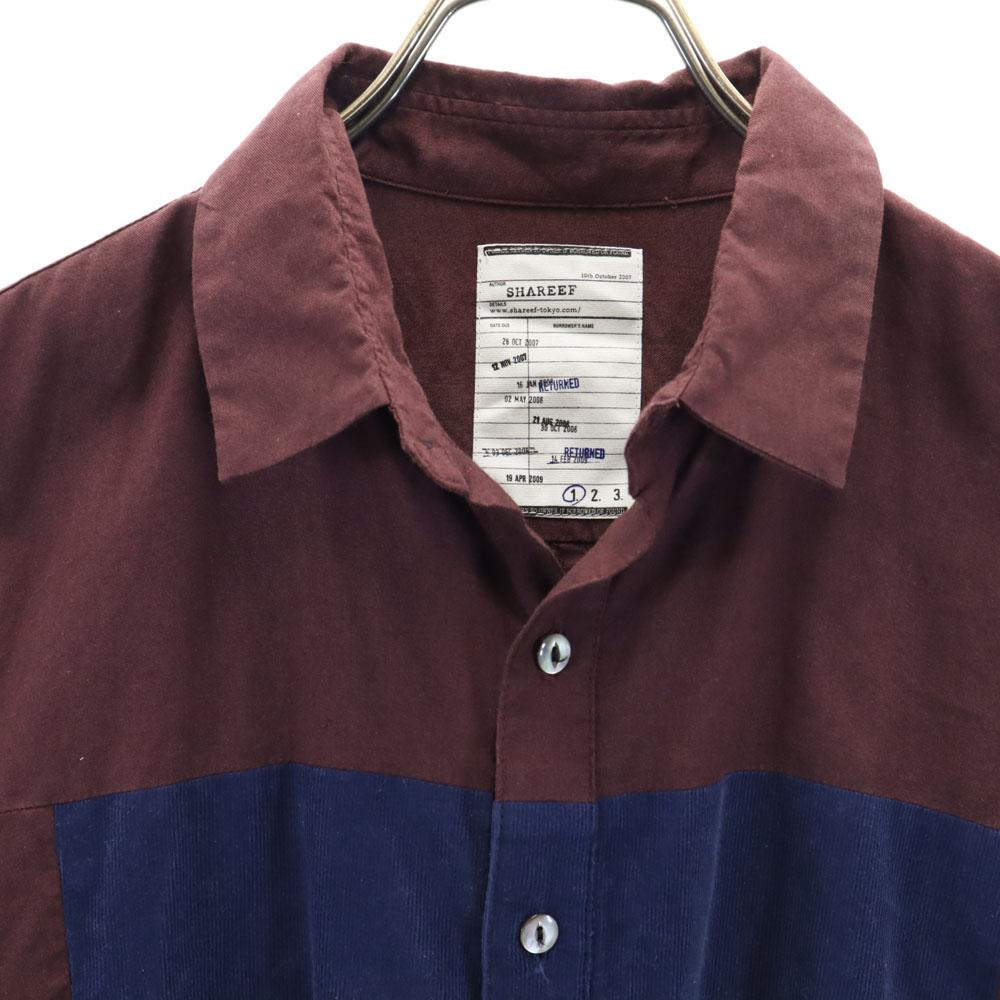 SHAREEF сделано в Японии Рубашка с длинным рукавом 1 серия Бордо Мужская Б/У