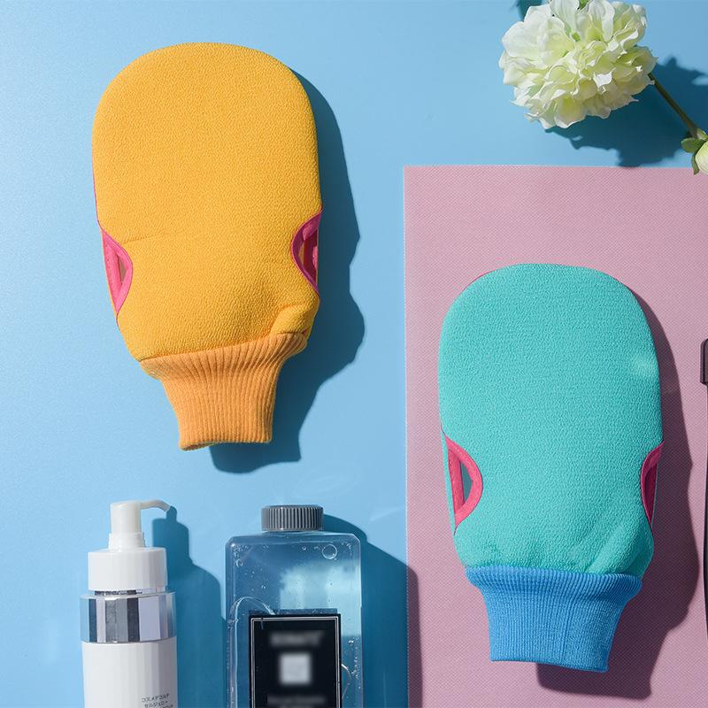 1 Pc Shower Spa Exfoliator Two-sided Bath Glove 4 Colors Body Cleaning Scrub Mitt Rub Dead Skin Removal Bathroom Products