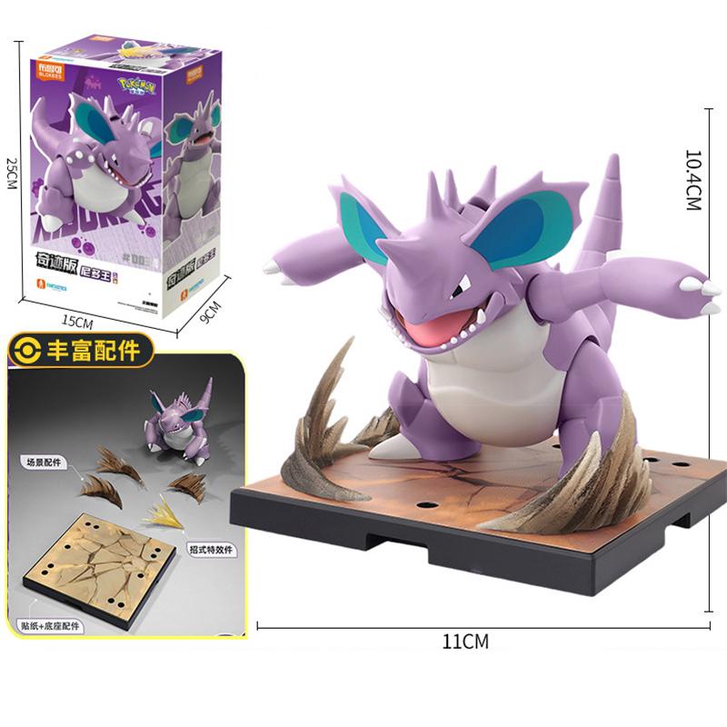 BLOKEES Original POKEMON Ceruledge Charizard Snorlax Scyther Lucario Greninja Meowscarada Building Blocks Action Figure Toy Gift