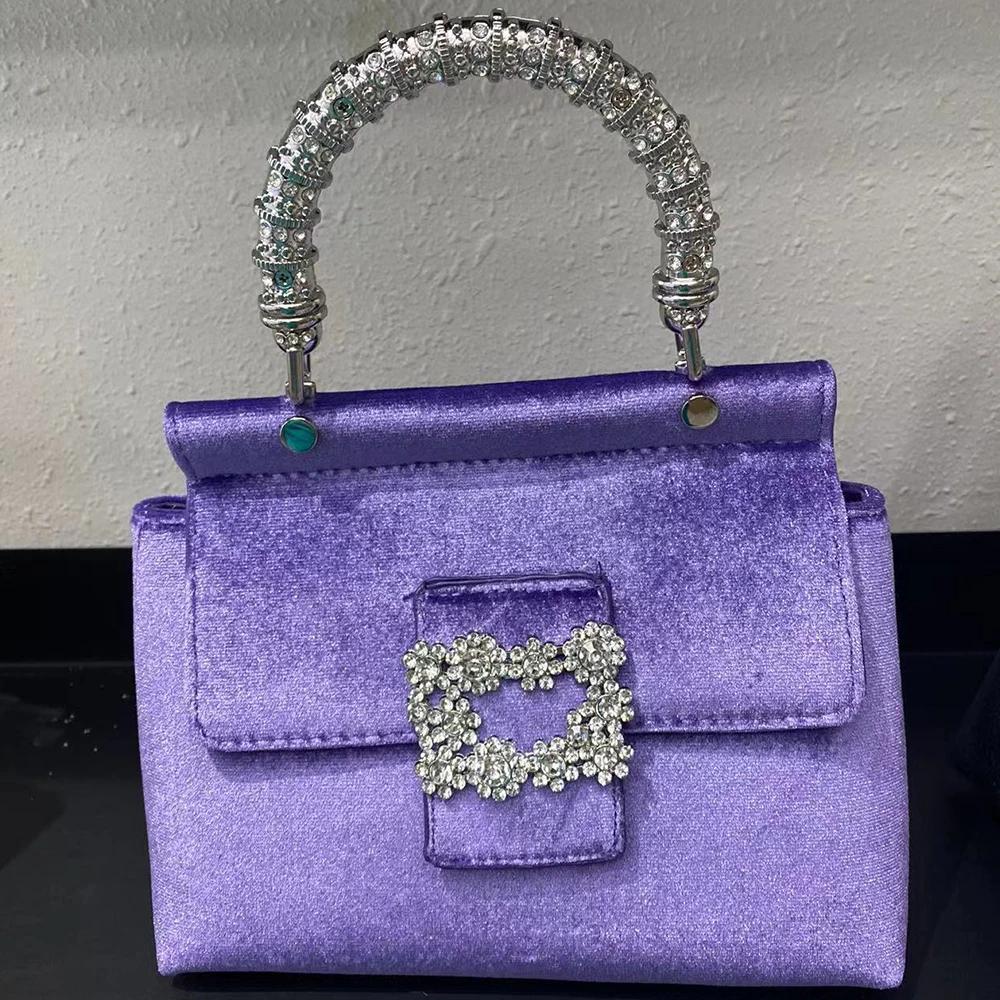 Luxury Bag for Women Designer Velvet Bags Metallic Shoulder Bag Crossbody Bags Elegant Evening Clutch
