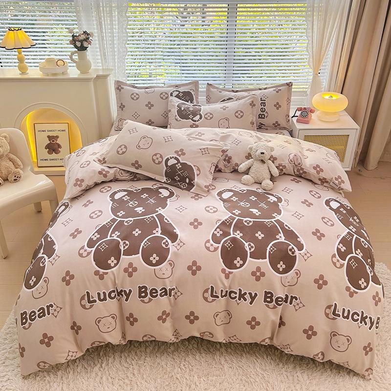 Свежий и пасторальный стиль растений и цветов, общежитие, дом, набор из трех предметов, набор из четырех предметов, шелковисто-мягкое и нежное постельное белье