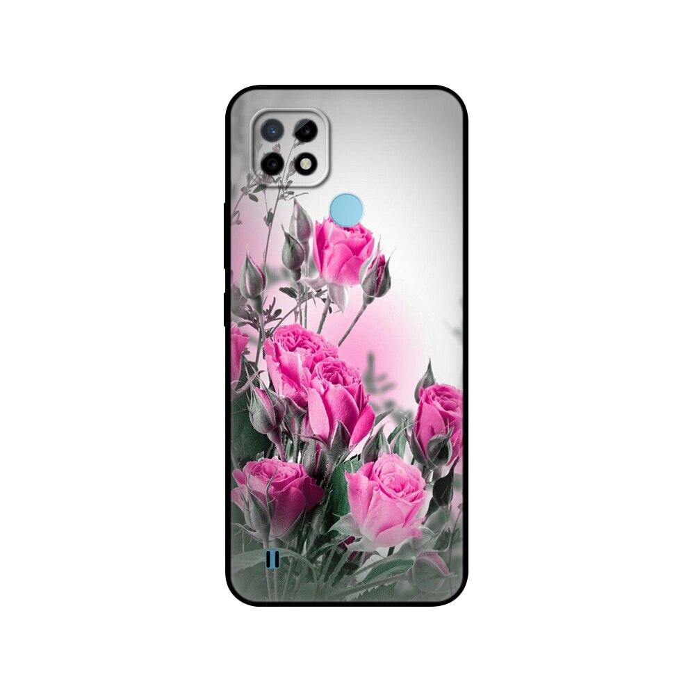 Силиконовый чехол для Realme C21 для OPPO RealmeC21 C 21, чехлы для телефонов 6,5 дюйма; Funda RMX3201 Bumper Capa Etui Мягкий черный чехол из ТПУ