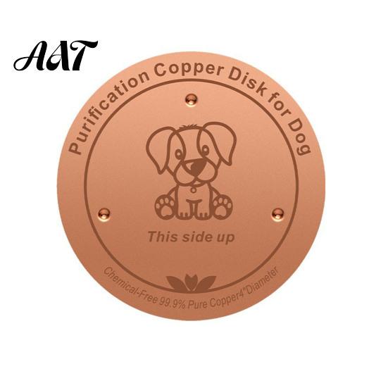 99.9 Percent Pure Copper Water Purifier Purification Disc for Dog, 4-Inch Diameter Disc, Pet Dispenser Cleaning with 3-Point Support Dog