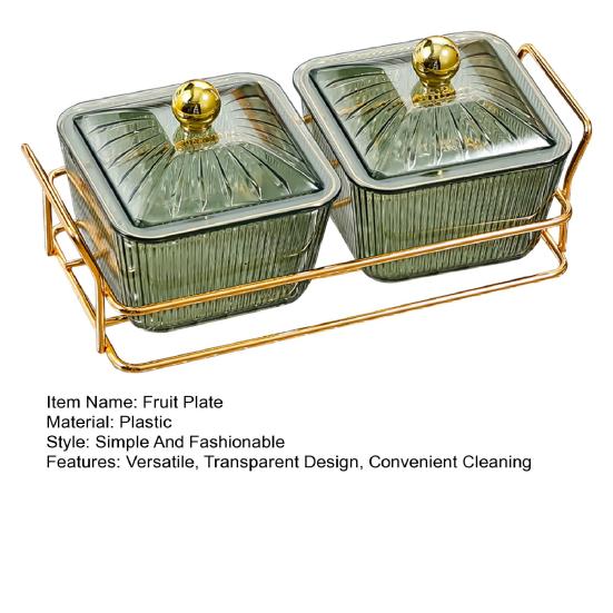 Поднос для орехов и конфет с крышками, фруктовая тарелка с пластиковым отделением, демонстрационная тарелка для закусок, раздельные сервировочные миски для закусок