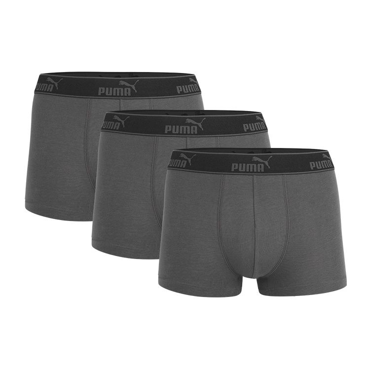 Puma Solid Color Letter Logo Sports Casual Boxer Briefs Men Underwear Dark-Gray 591520002-310