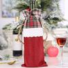 Рождественская бутылка Санта-Снеговика с принтом лося, винная вечеринка, сумка, стол