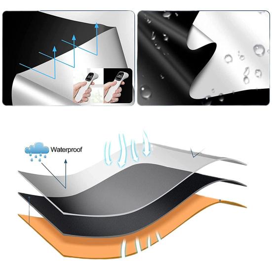 Portable Blackout Curtains Blackout Blinds with Hook And Loop Tape Strips Adhesive Blackout Shades for Baby Nursery RV or Travel Use