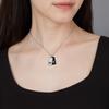 Emporio Armani Модное мужское ожерелье из титановой стали двойного бренда, мужской стиль, серебристая основа F, упаковка