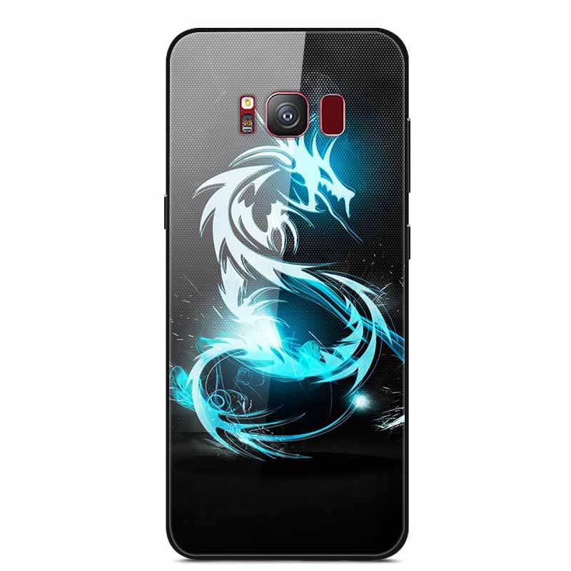 Стеклянная задняя крышка для чехла телефона Samsung S8 Plus, S8Plus, жесткий чехол из закаленного стекла для Samsung Galaxy S8 Plus, S 8, мягкий край