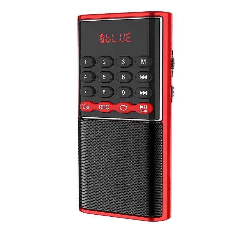 Мини FM-радио Портативный Bluetooth-динамик MP3-музыкальный плеер с цифровым дисплеем Поддержка TF-карты USB-наушники Play