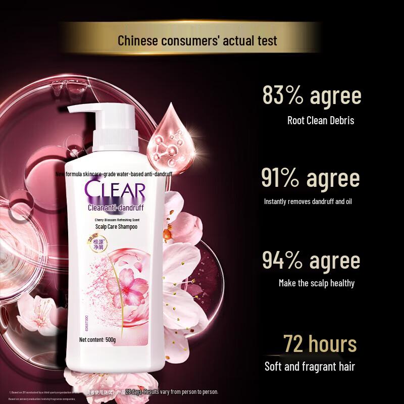 CLEAR Cherry Blossom Anti-Dandruff Shampoo