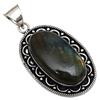 Pendant Shiney Labradorite Gemstone Gift For Her Silver Jewelry 2"