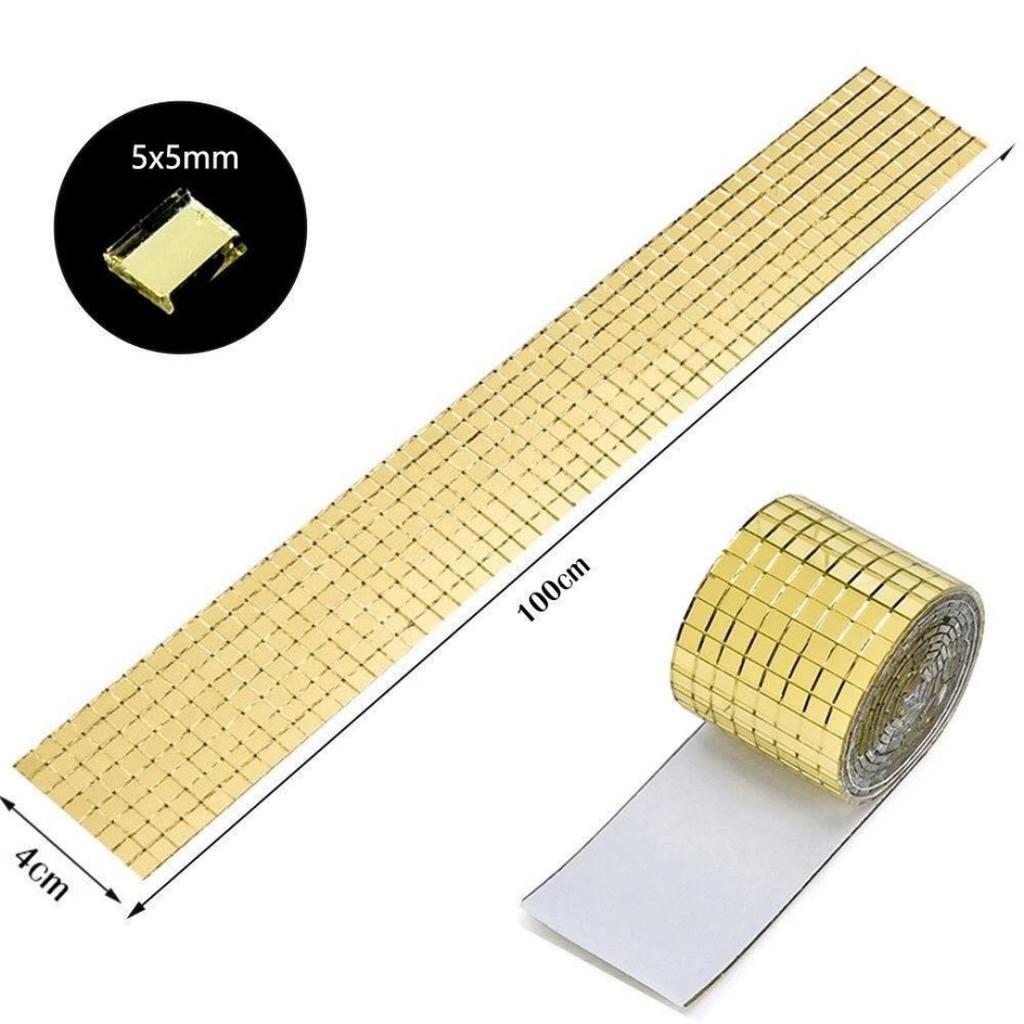 4x100 см Креативные наклейки на стеклянное зеркало своими руками Мозаичные стеклянные самоклеящиеся наклейки на зеркало 3D Фоновое настенное зеркало Украшение