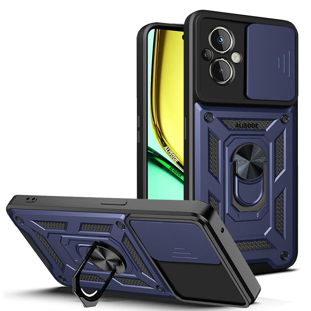 Броня Капа для Realme C67 4G RMX3890, чехол-кольцо-подставка для камеры, защитный чехол для Realme C67 4G, противоударный чехол