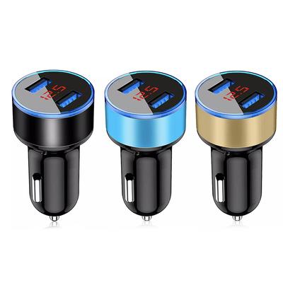 Адаптер прикуривателя 3.1A Автомобильное зарядное устройство Адаптер Dual USB Супер быстрая зарядка Вольтметр ЖК-дисплей Смарт-зарядное устройство для мобильных телефонов