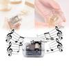 Cranked Hand Acrylic Music Box Creative Craft Ornament Toy Kids Gift Students