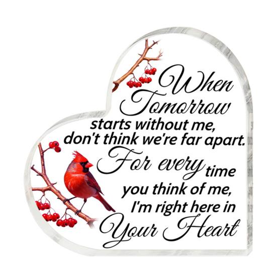 Акриловый орнамент в форме сердца Love Heart, прозрачный акриловый блок, отдельно стоящий настольный Love