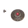 5 Set Screw Back Button 30mm Turquoise Round Conchos with 4.5mm Crossing Screw for Belts Bags Shoes